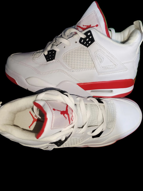 Air Jordan 4 Retro Red Cement vista lateral par completo
