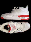 Air Jordan 4 Retro Red Cement vista lateral y superior par